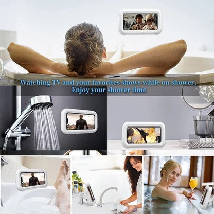 Waterproof Shower Wall Mounted 360° Rotation Angle Adjustable Phone Holder