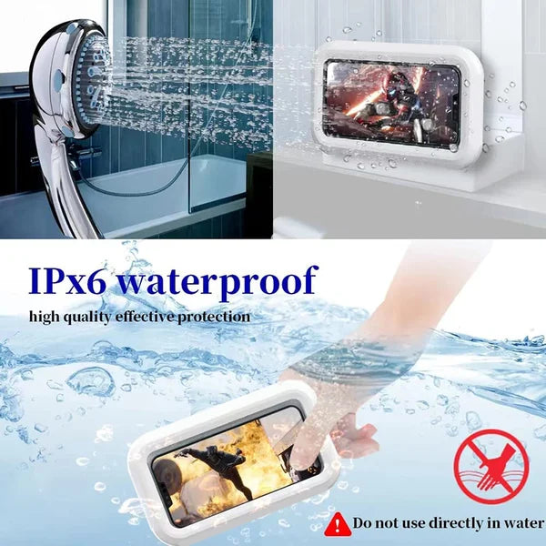 Waterproof Shower Wall Mounted 360° Rotation Angle Adjustable Phone Holder