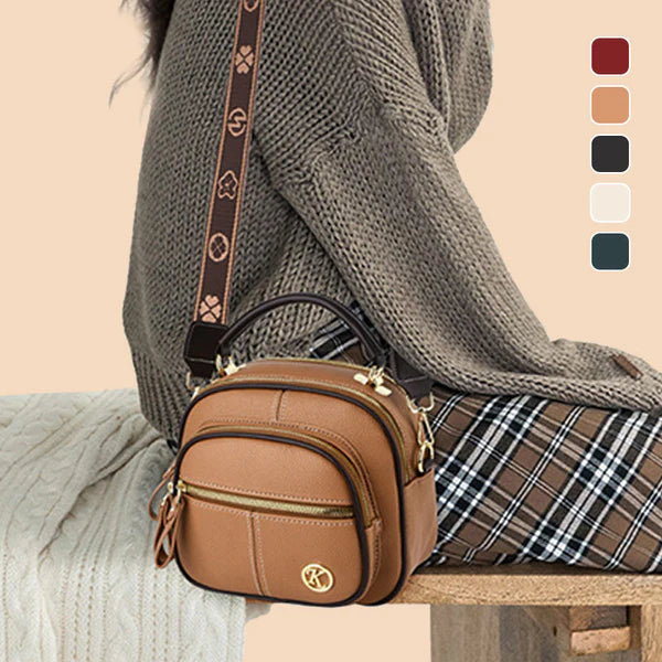 Classic Multifunctional PU Leather Crossbody Bag